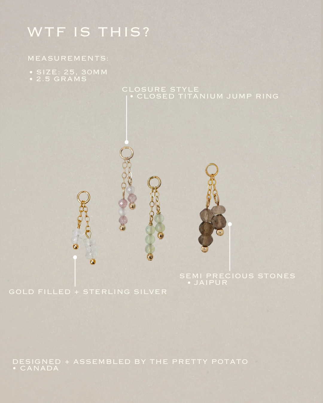 New - Strawberry Quartz Dangle Chain