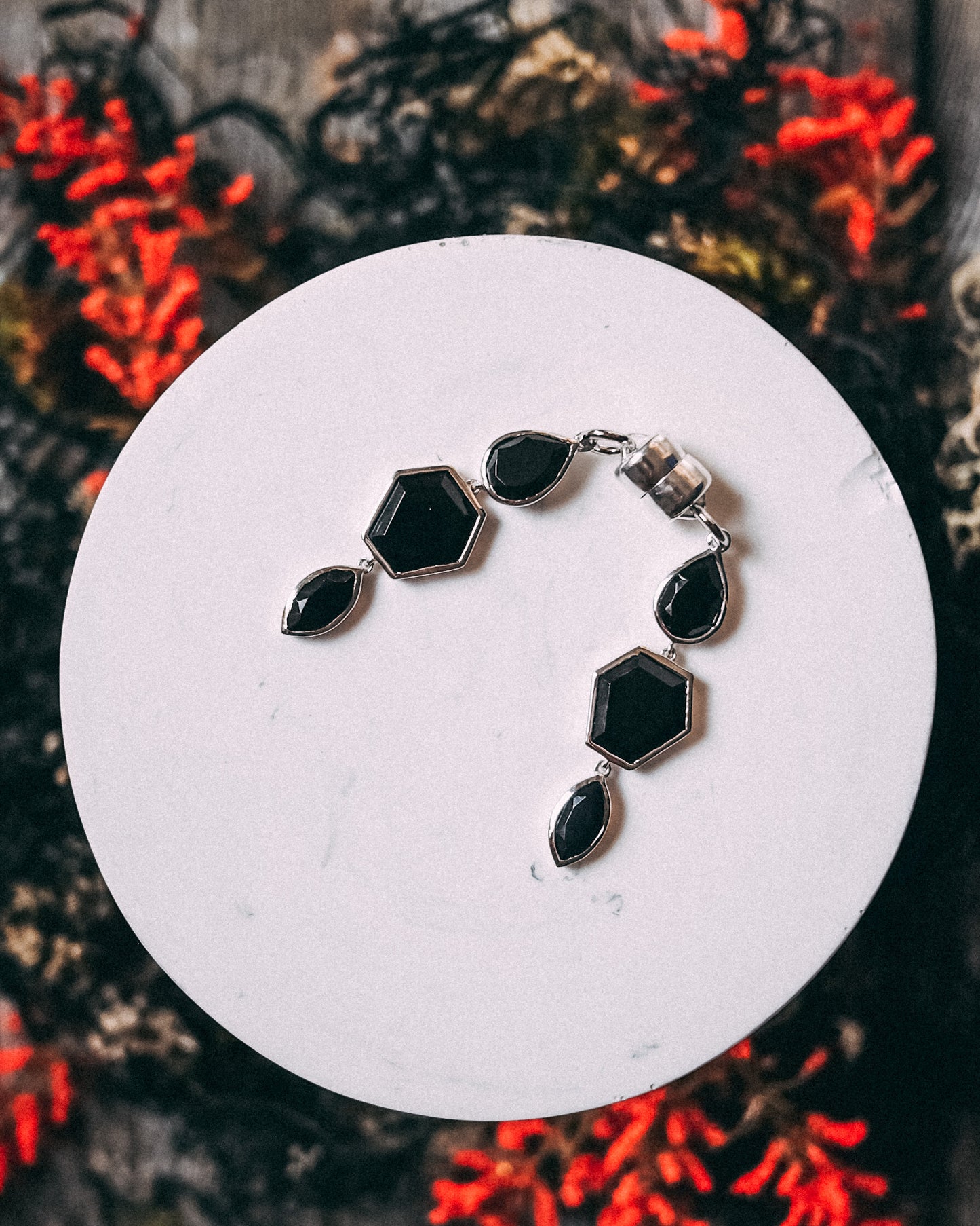 Stacked Black Agate
