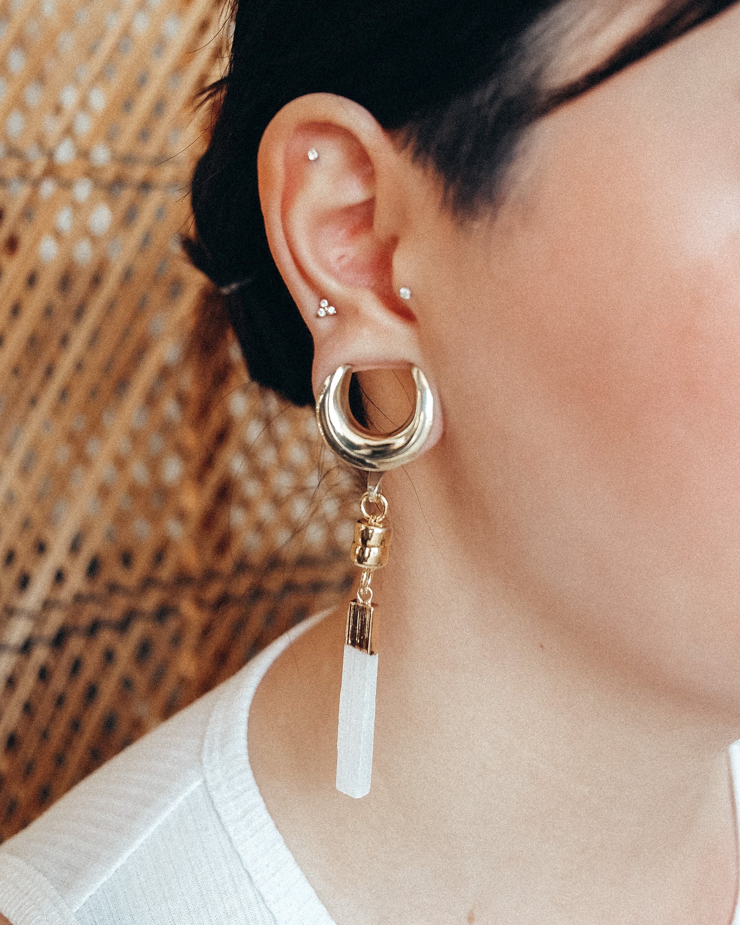 Magnetic Selenite- Silver & Gold Plating