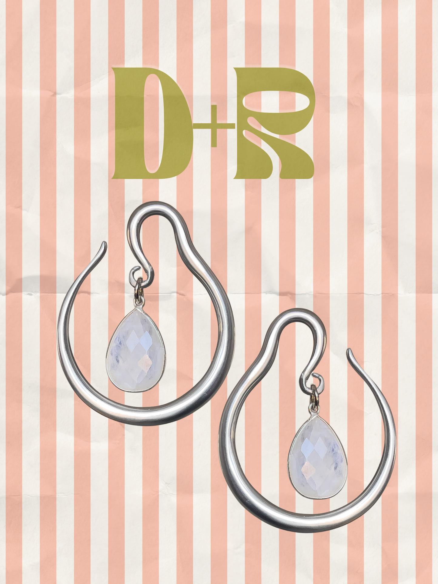 D+R Moonstone Hoop
