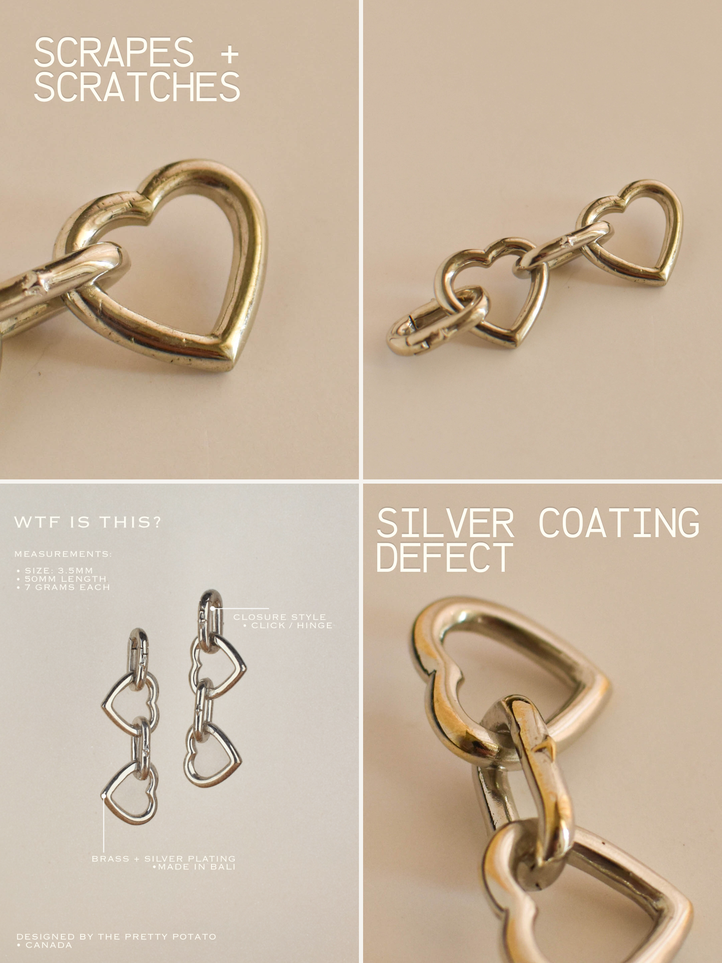 D+R Heart Chain Ear Weights